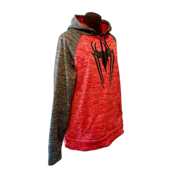 Marvel Spider-Man Pullover Gray & Red Hoodie, Mens size Large - Picture 3 of 16